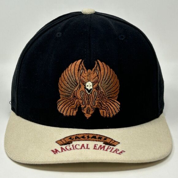 Vintage Caesars Palace Magical Empire Hat Baseball Cap 90s Las Vegas USA Black - Picture 10 of 10